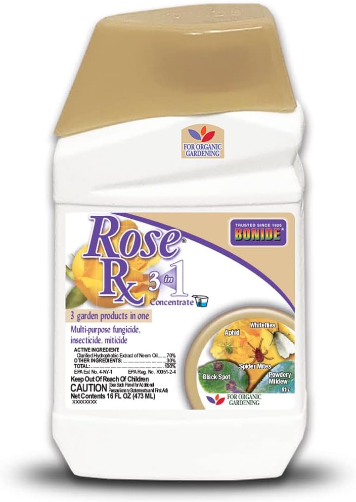 Bonide Rose Rx Systemic Drench, 32 oz Concentrate, Garden Insect & Disease