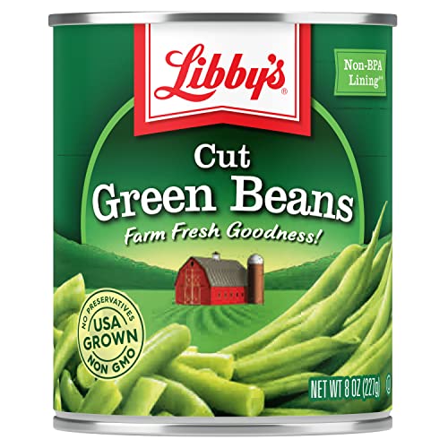 Libby's Cut Green Beans | Naturally Delicious, Mild & Subtly Sweet | Crisp-Tender Bite | Grown & Made in USA | 8 oz (Pack of 12)