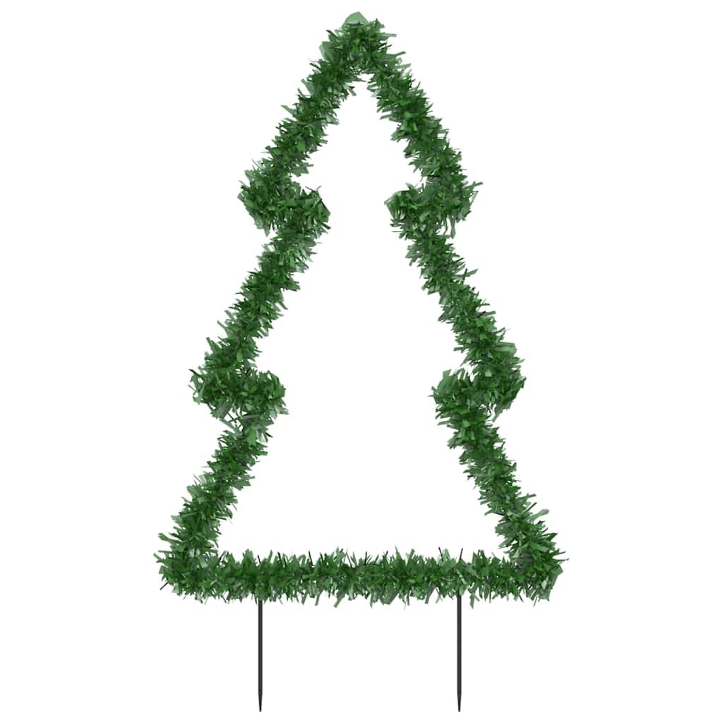 Weihnachtsbaum aus Eisen mit 115 LEDs, 90 cm Höhe, grüne Tannennadeln, 8 Lichteffekte, IP44 wasserdicht, USB-Anschluss, für Innen und Außen, mit Erdspießen und Lichterkette