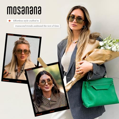 mosanana Retro Aviator Oversized Sunglasses for Women Men 2025 UV400 MS524813