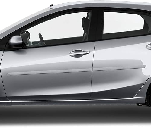 Miniatura 2 de Dawn Enterprises FE-MAZDA2 Terminado Cuerpo Lateral Moldeado Compatible con Mazda 2 - ZEAL RED (41G)