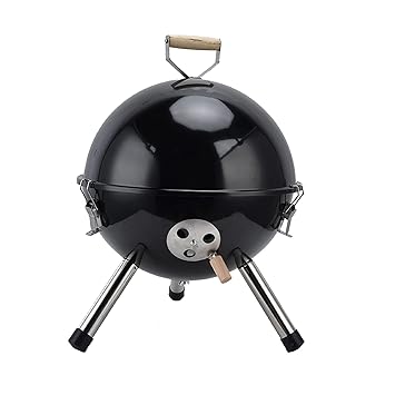 Spherical Grill, Non Stick BBQ Grill Portable Charcoal Grill with Net for for Picnic for Steak