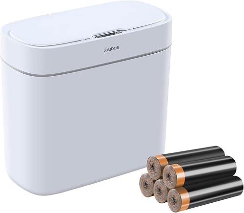JOYBOS Bote de basura para baño y bolsas de basura pequeñas con cordón
