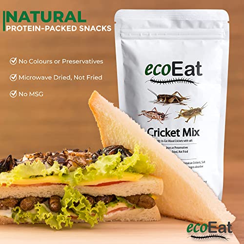 ecoEat Edible Insects Mixed Crickets 15g Bag - Edible Snack Gift - Image 5