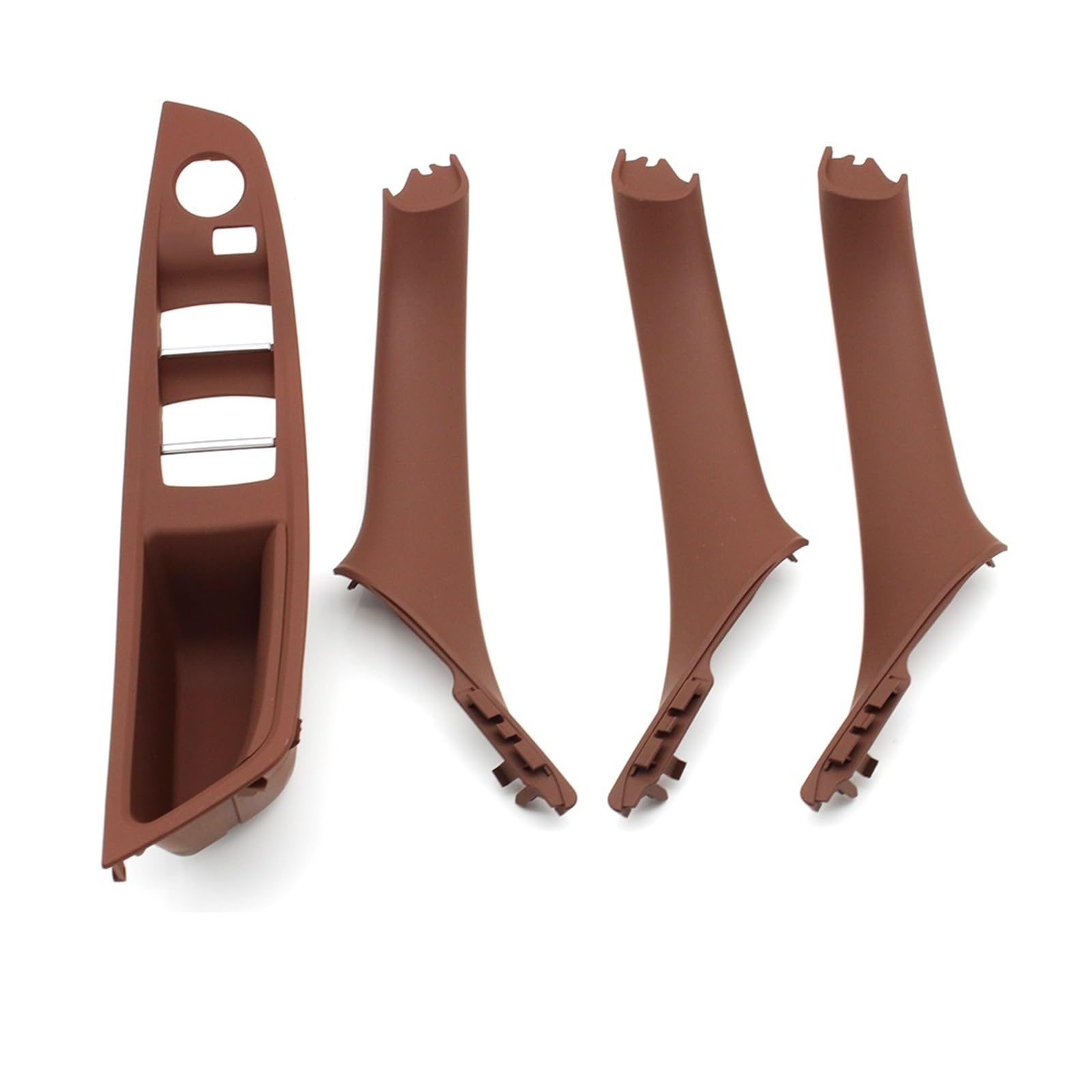 WIJHJET for BMW 5 Series F10 F11 520i 523i 525i 528i 530i 2010-2017 LHD Interior Left Right Door Handle Repair Kit 51417225867 51417225865 Car Interior Door Handle(LHD Redbrown Set)