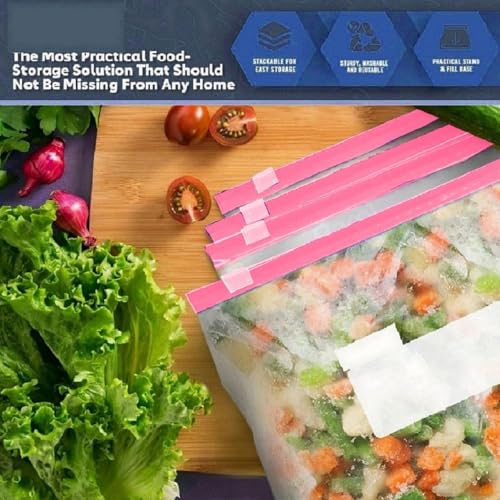 Image of Vegetable Re-usable Jewellery Storage Bags Kitchen Refrigerator, Zip Lock Pouch Veg Food Covers Fridge, Fridge Storage Plastic Green Zipper, Plastic Bag-H542