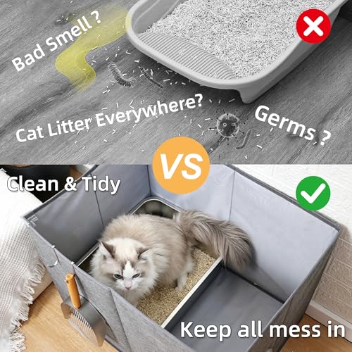 Enclosure portátil para arenero de gato ETIAL, 17" alto miniatura 2