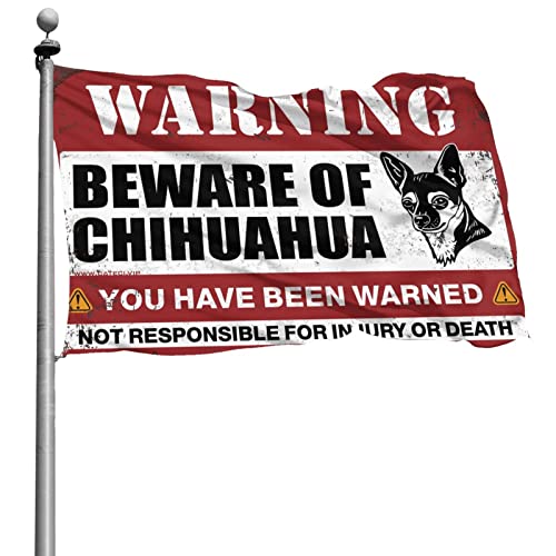 Drapeau de gym 152 x 244 cm pour masquer un mur vide avec humour de Chihuahua