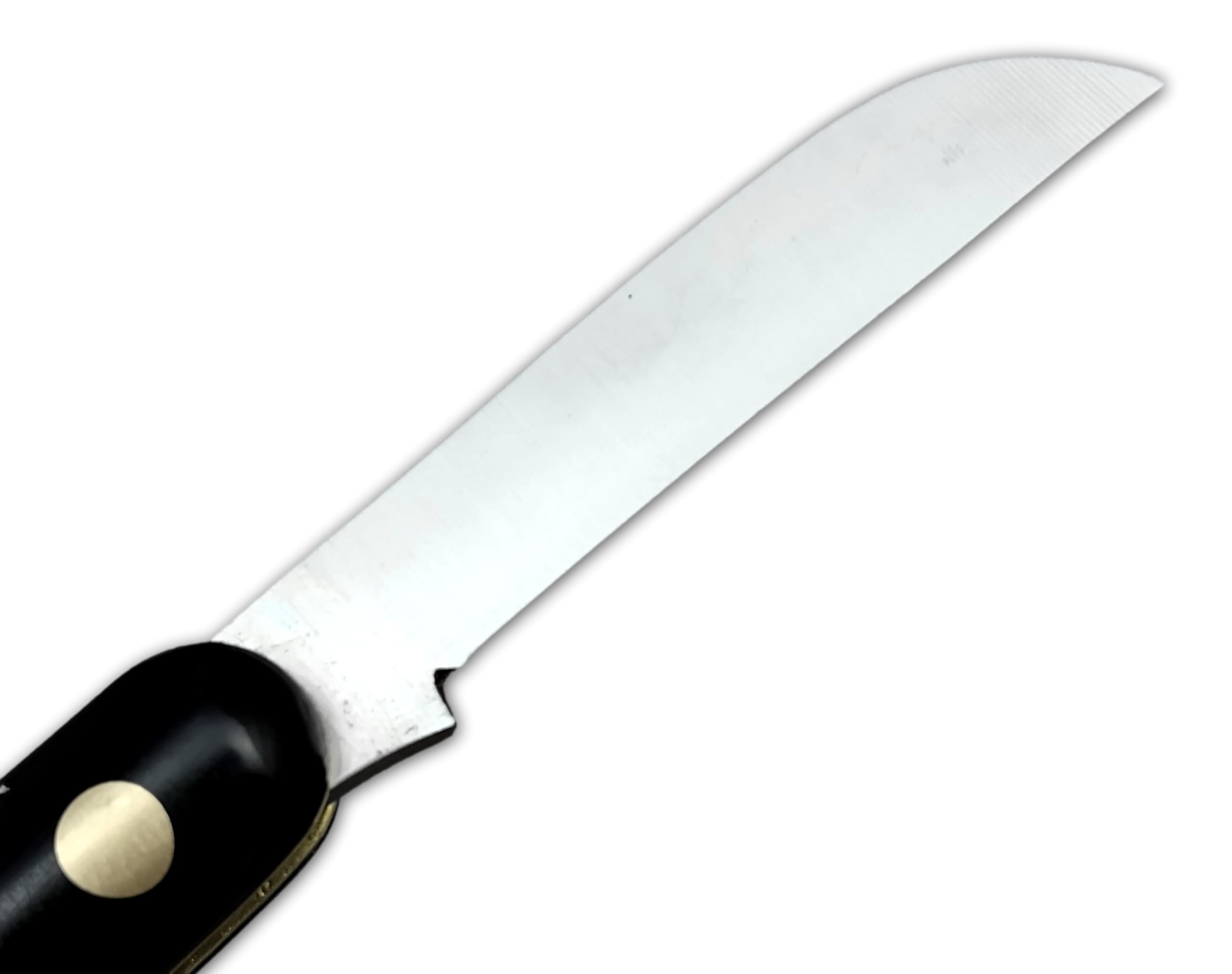 DUE BUOI 228 P Coltello da Innesto Professionale Alberi da Frutto e Giardinaggio Acciaio Carbonio Böhler K720, Manico in Plastica