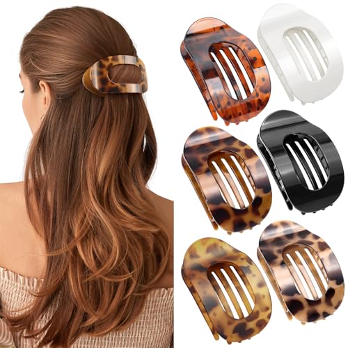 Tumurup Pince Cheveux Femme Plate 6 Pièces | Pinces à Cheveux Antidérapantes &amp; Élégantes | Hair Clip Mat Confortable (Conduite, Détente Allongé)