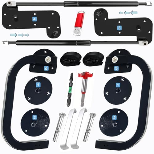 Tlongxia (Vertical,King/California King Create A Luxurious Bed Easy Murphy Bed Hardware Kit, Hover in Mid Air Hydraulic Rod Gas Spring System,Folding Wall Hidden on The Wall