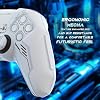 PlayVital Mecha Edition Silicone Cover Compatible with ps5 Controller with 2 Joystick Caps and 6 Stickers, Shockproof Non-Slip Grip Protector Accessories, Fits for ps5 Charging Station - White