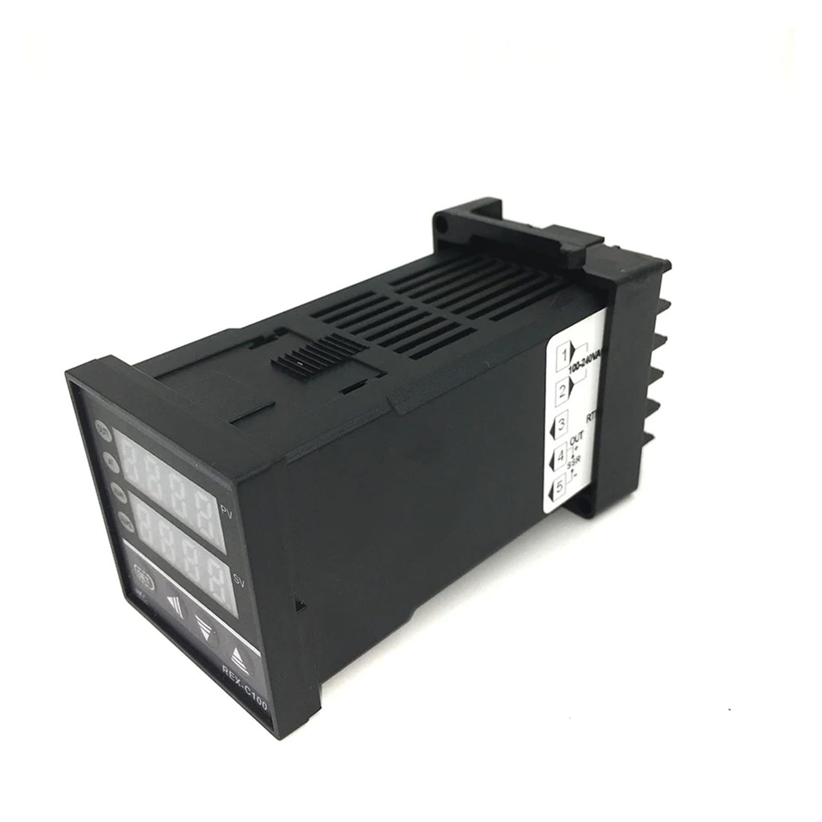 Controlador de Temperatura Controlador de Temperatura PID Digital REX-C100 Termostato Salida SSR Máx. 40 A Relé SSR Sonda termopar K(C100 Set)