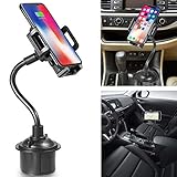 Marrrch Car Phone Mount,360 Degree [Adjustable Distance] Cup Car Phone Holder Compatible with iPhone Xs/XS MAX/XR/X/8/8Plus/7/7Plus, Galaxy S7/S8/S9, Google Nexus, Huawei and More (Black)
