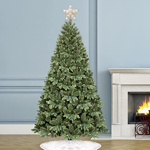 Philips 11.5" 2-Layer Silver Metallic String Star Treetopper With Coil - 3 Functions With Control Box - Ul Listed For Indoor Use - 15 Bicolor Microdot Leds Christmas Tree Topper With 24" Lead In #TOP3