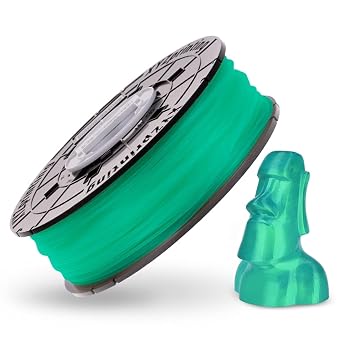 PLA 3D Printer Filament, XYZPrinting PLA Filament 1.75mm, Dimensional Accuracy +/- 0.02mm, 600g Spool 1.3lbs, 1.75mm, PLA Clear Green