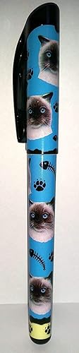 Miniatura 1 de HIMALAYAN Cat Easy Glide Gel Pen - Agarre de goma, recargable, clip para camisa