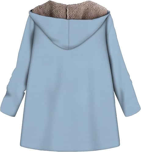 Miniatura 3 de FAVIPT Chaqueta de forro polar con cremallera para mujer con estampado de Navidad abrigos de invierno de talla grande moda de manga larga para