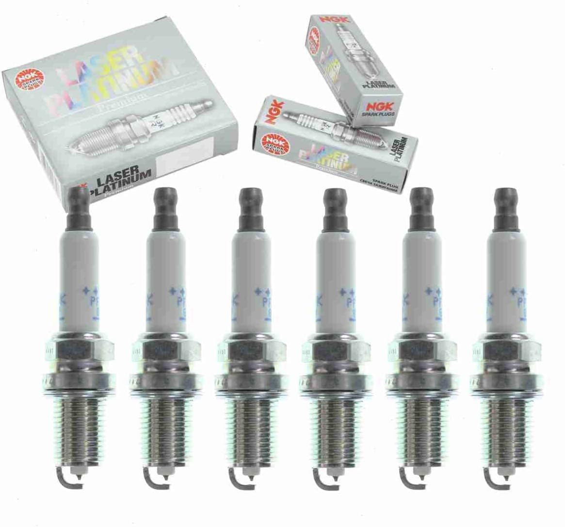 6 pc NGK Laser Platinum Spark Plugs compatible with Audi A7 Quattro 3.0L V6 2012-2018