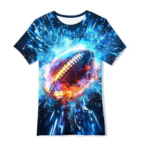 Image of 3D Graphic Short Sleeve Shirts Boys Girls Cool T-Shirt Unisex Novelty Tees for 7-12 Years Teens