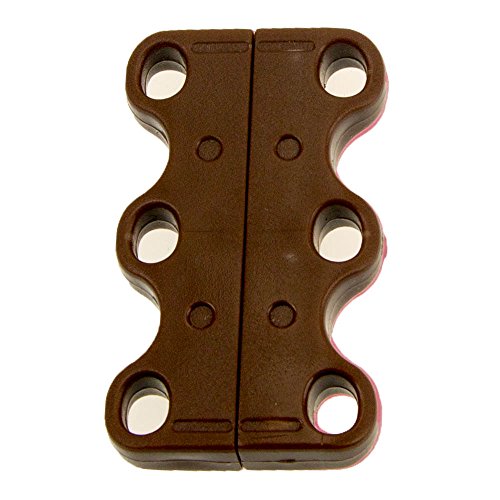 Le Care 2 Paar Magnetische Schuhbinder/Schnürsenkel-Clips, zum schnellen An- und Ausziehen von Turnschuhen 2 Paar (Braun)