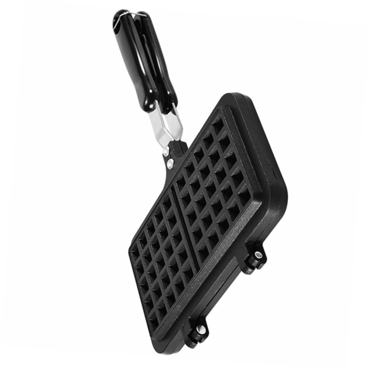 Molde Apto Horno de Aluminio Fundido Negro para Gofres Casero