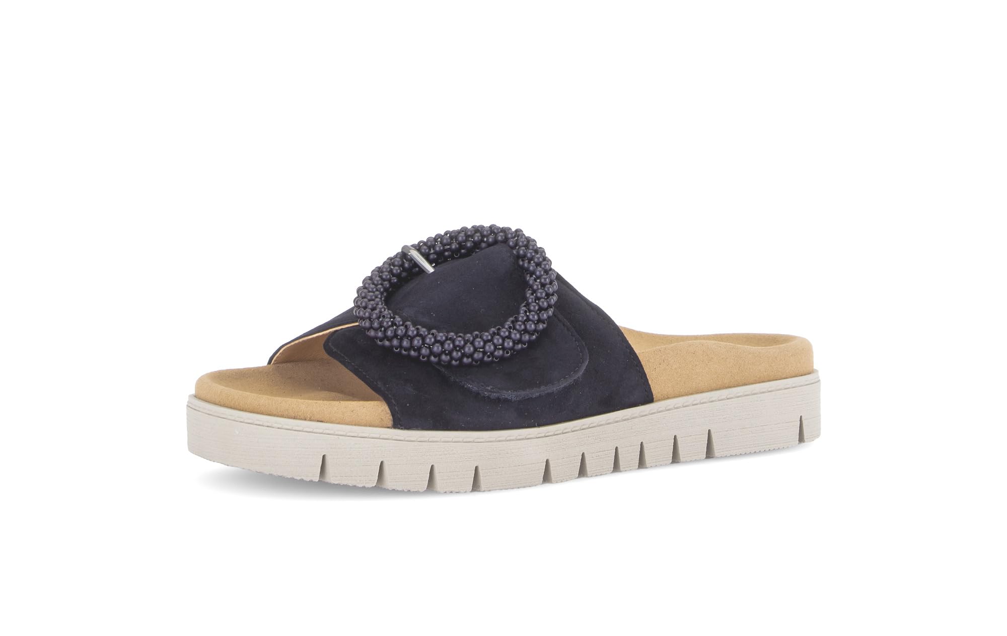Gabor Pantolette Blue Nubukleder Schlappen Slipper Sandale Hausschuh Freizeit