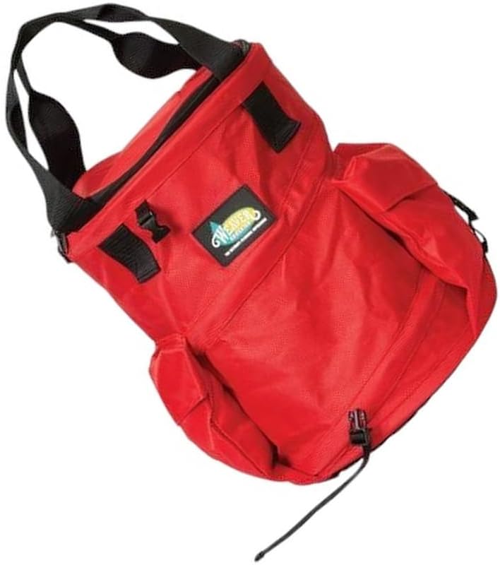 Weaver Red Zippered Rope Bag