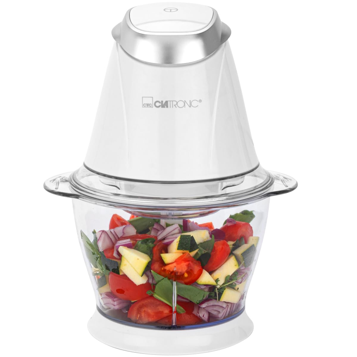 Clatronic MZ 3579 Tritatutto in Vetro, Bianco