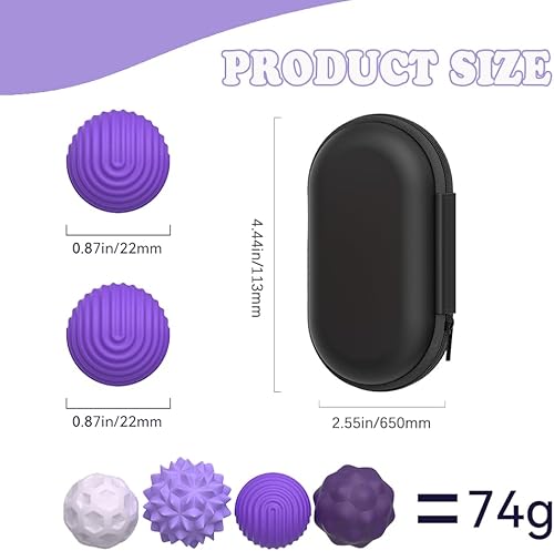 Miniatura 91 de Bolas magnéticas de silicona para adultos, bolas magnéticas de silicona suave, 2 unidades de 1.594 in, juguetes sensoriales para aliviar el estrés
