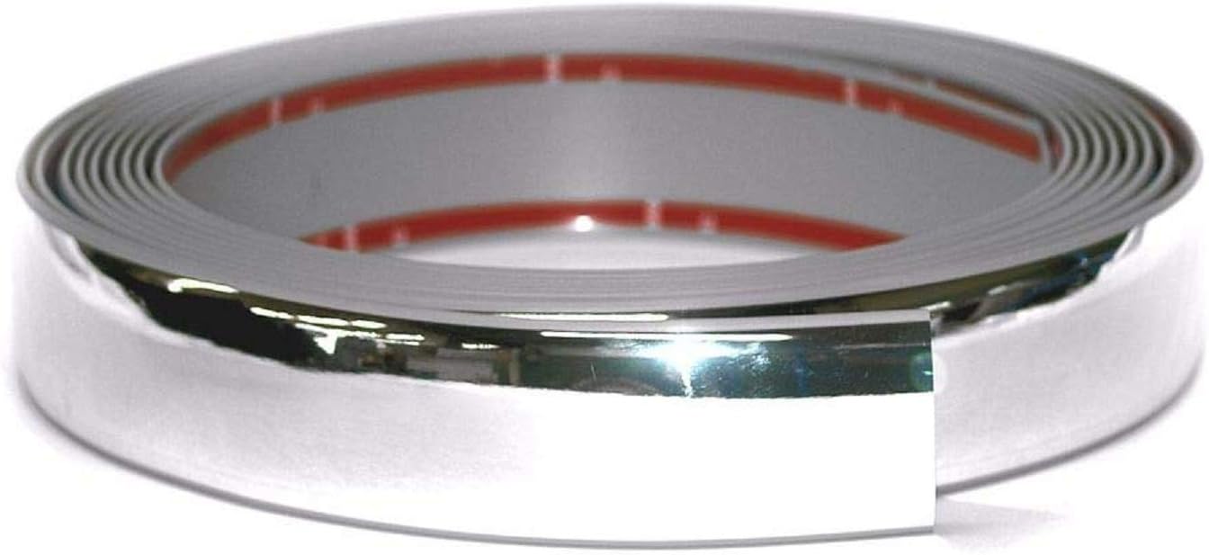 Car Door Edge Scratch Guard Trim Molding Protector 40mm (1.57inc) x 5m(16feet) Chrome Sticky Cover U Shape Air Vent Edge Decoration