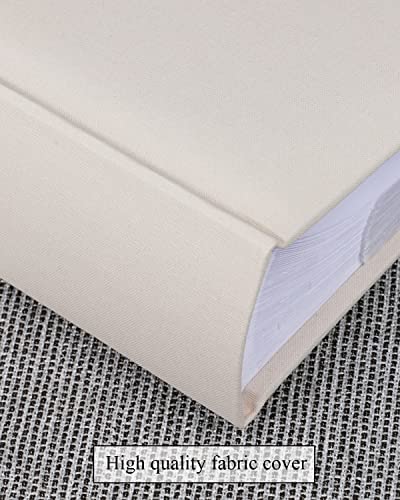Photo Album 4X6 Hold 402 Photos With Memo Slip-In Pockets Photo Book, Linen Cover Picture Photo Albums With Writing Space For Wedding Family Baby Vacation Mother's Day Beige #TOP3