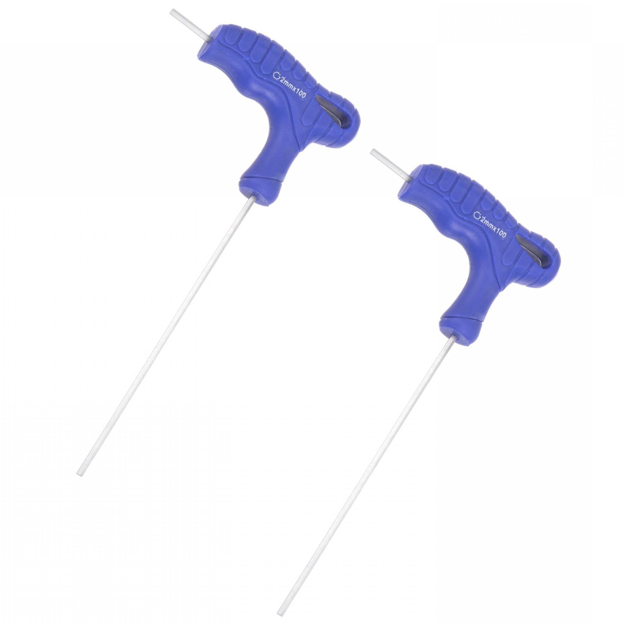 TA-VIGOR 2Pcs 2mm T-Handle Hex Key Wrench, Dual-End T-Bar Allen Wrench Tool, CR-V Steel Metric Spanner for Bike, Furniture, Mechanical Repair