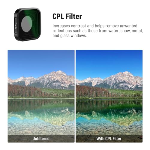 Image of NEEWER ND Filter Set Compatible with GoPro Hero 11 Hero 10 Black Hero 9, 6 Pack (CPL /ND8 /ND16 /ND32 /ND64 /ND1000) Hero 9 Hero 10 Hero 11 Action Camera Accessory Neutral Density Polarizer Lens Filter Kit