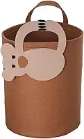 Lindo cesto de roupa suja dobrável de feltro para berçário, cesta de armazenamento de brinquedos, cobertores com alças (coala)