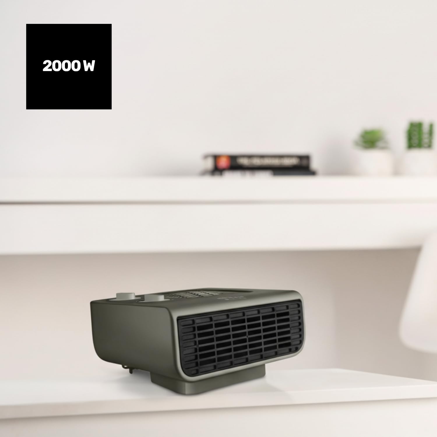 Taurus Tropicano Java 2100 IP Termoventilatore, Riscaldatore, 2 Impostazioni di Calore, 2000 W, Funzione Ventola, Termostato Regolabile, Spia Luminosa, Silenziosa, Grigio