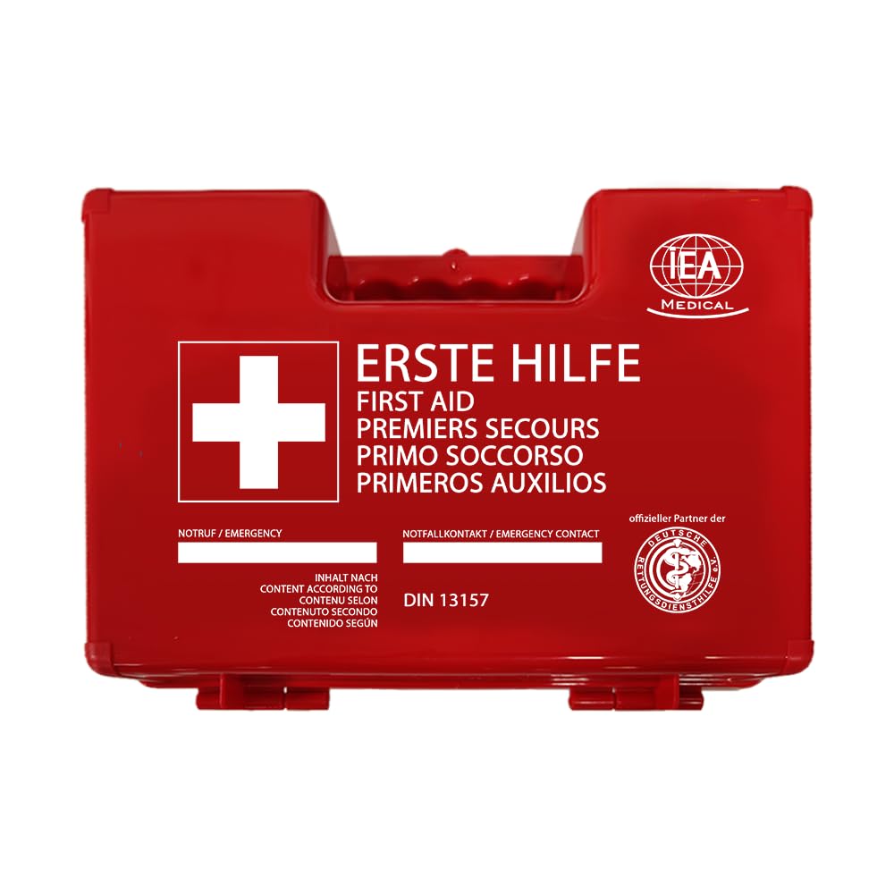 IEA Medical Kit de premiers secours DIN 13157 professionnel robuste pour entreprise bureau atelier