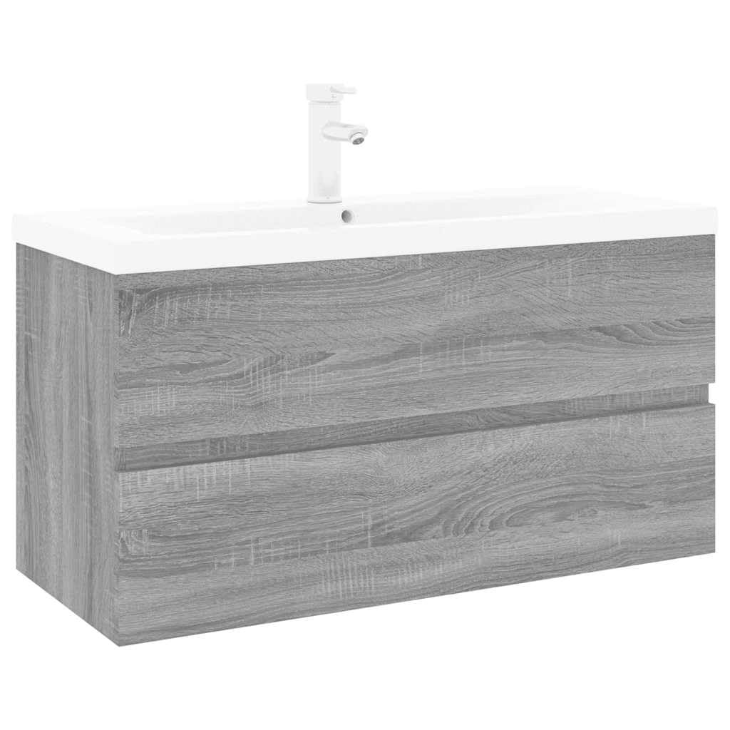 SYDE Mueble Baño Madera Contrachapada Gris Sonoma