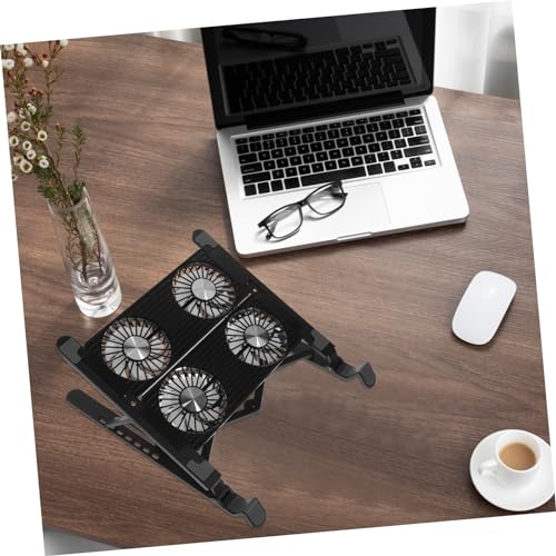Base refrigerada para laptop ajustable con ventiladores USB, soporte ergonómico para notebook, ideal para gaming y uso prolongado miniatura 6