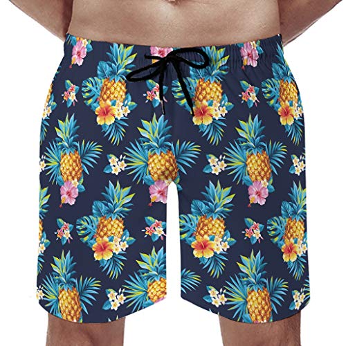 Ktewqmp Zomerzwembroek Ananasfrucht mannen zwembroek zwembroek heren zwemshorts met zakken polyester - Image 5