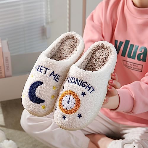 Meet Me At Midnight Merch Slippers For Women Men Cartoon Fuzzy Slippers Winter Cozy Soft For Indoor Outdoor Slippers2