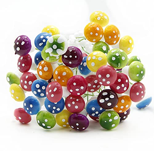 Oddier Colorful Cute Resin Craft Decoration Mushroom Fairy Garden Miniatures Accessories (Pack Of 50) #TOP10