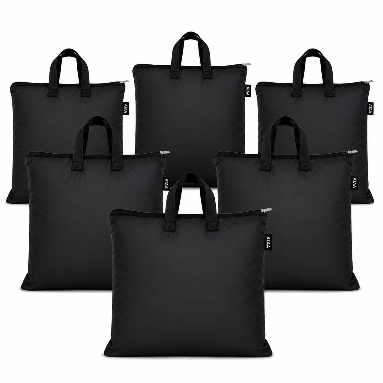 PU Coated Waterproof Dustproof Rain Cover Bag for Office Bag, Messenger Bag, Shoulder Bag & Laptop Bag | Reusable Protective Storage Cover with Zipper Handle - Vertical (Black) (6)-image-4