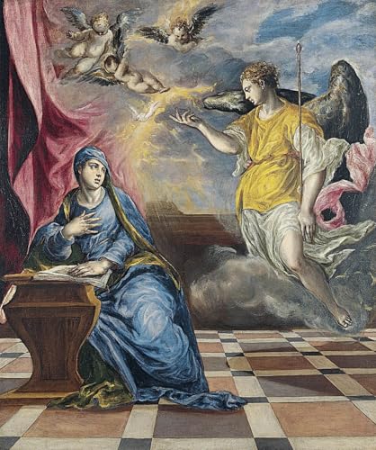 Affiches et gravures l'Annonciation par le Greco | Peinture moderne sur toile salon 60x90