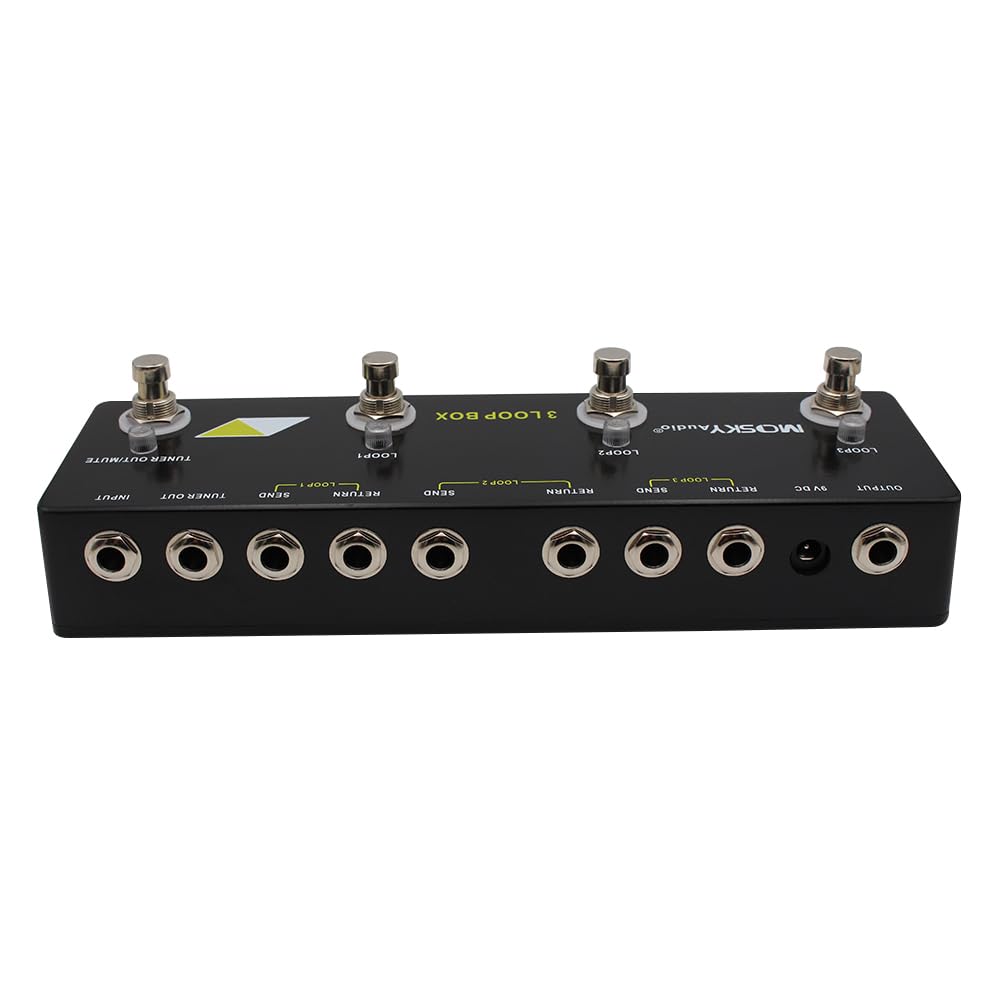 3 LOOP BOX Chitarra Effetto Pedale Looper Pedale Tuner Mute Out