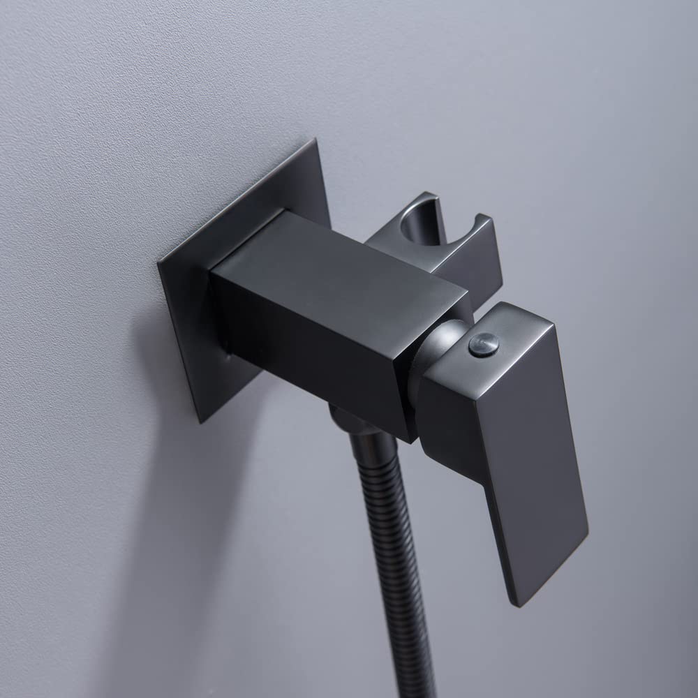 Rubinetto per bidet, spruzzatore a parete, kit per WC in ottone, spruzzatore in ottone, set di valvole in rame, rubinetto per bidet, bidet per bagno, doccia, vasca da bagno fredda e calda, per lavag