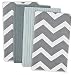 DII Multi-Purpose Microfiber Cleaning Cloth, Washing, Drying, Ultra Absorbent Dishtowel, Use For Glass, Travel, LCD Screens, Electronics, Cars, Kitchen, Bathroom, 16x19" (Set of 4) - Gray Chevron
