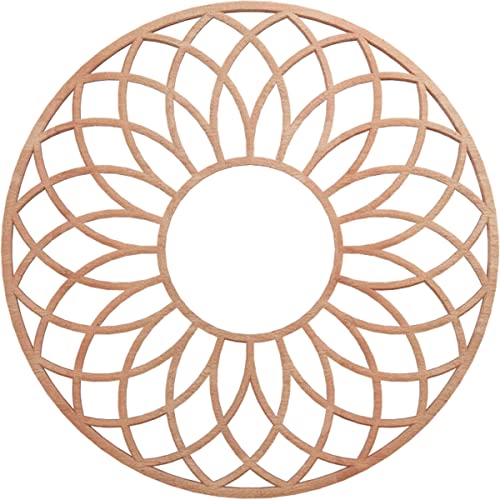Image of Ekena Millwork 20 inchOD x 6 7 /8 inchID x 3 /8 inchT Cannes Wood Fretwork Pierced Ceiling Medallion, Cherry