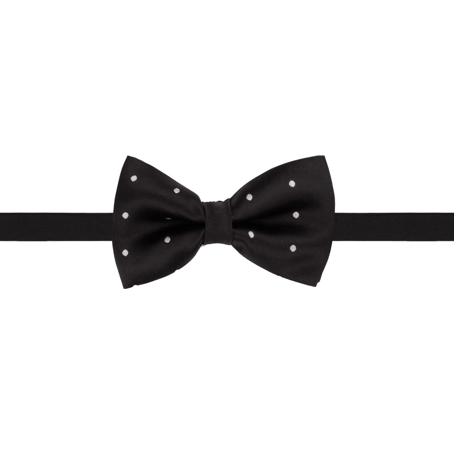 The Tie Hub Revolve Black Polka Microfiber Bow Tie For Men For Men - Image 2 thumbnail