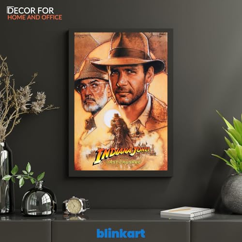 Image of BLINKART Aesthetic (Indiana Jones (1989) Movie Photo Frame Album Poster Wall Art Print Decor Perfect For Home Bedroom Living Room Bedroom Home, Office & Study Room(13 * 10 Inches)